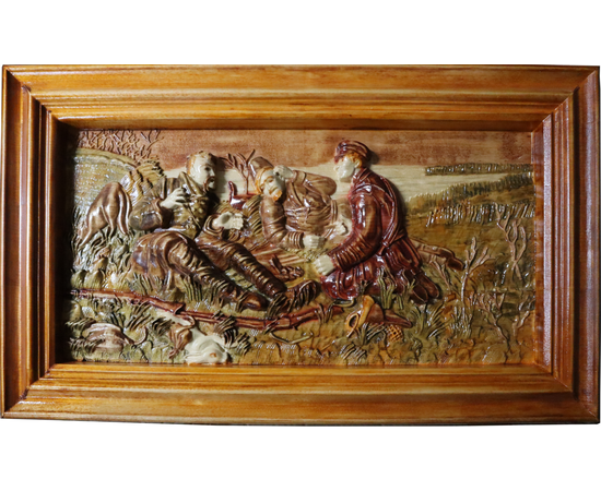 Панно "Охотники на привале"